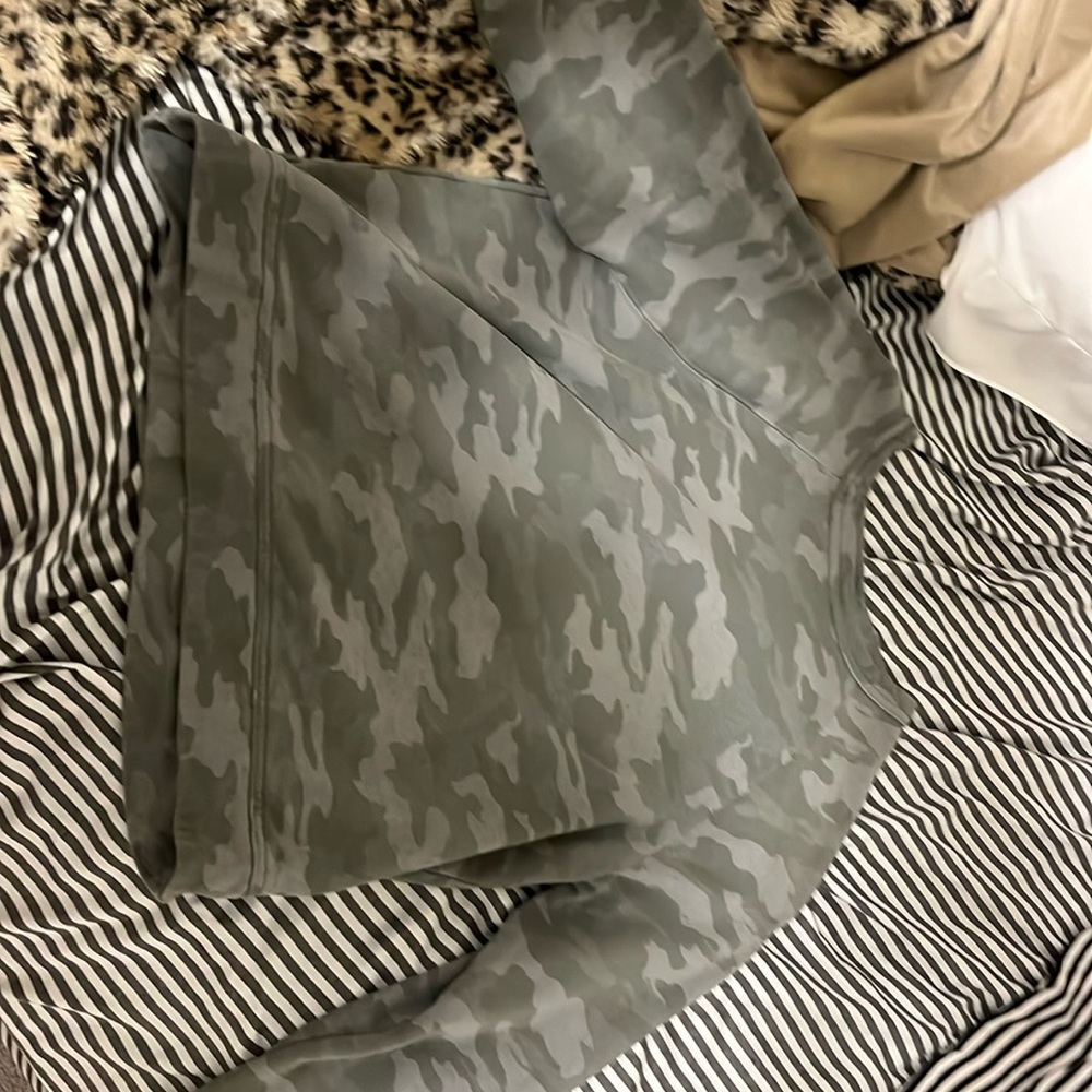 cute green/gray camo sweatshirt